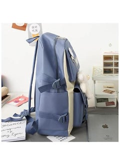 TRASSLE Backpack set 5Pcs Aesthetic School Bags backpack set with Pendant Lunch Bag,Pencil Case,Handbag,Coin Purse  - Image 4