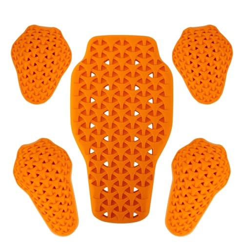 PSLER CE Level 1 Certified Motorcycle Armor Back Pad and CE Level 2 Certified Elbow and Shoulder Protection Pads Set,Motorcycle Armor Back Protector Inserts for Motorcycle Jackets,5PCS - Image 1