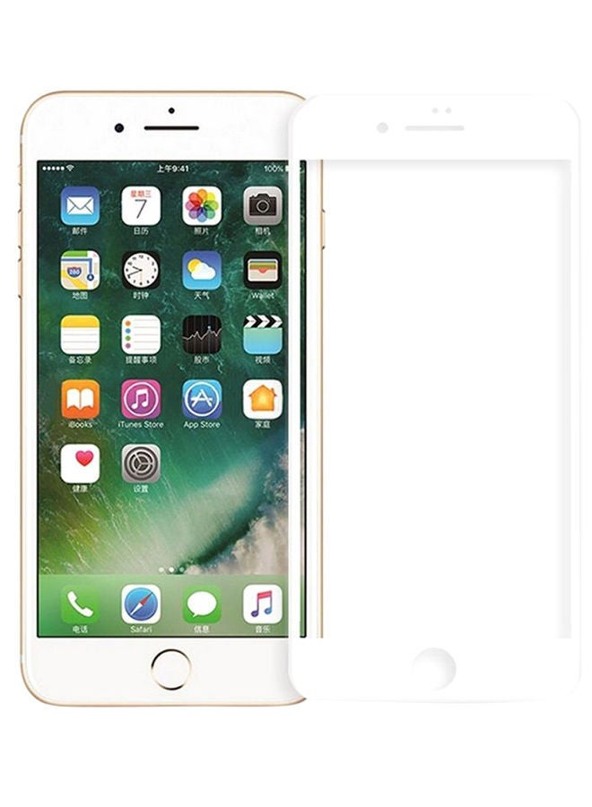 NIBEMINENT Pack of 2 Tempered Glass Screen Protector For Apple iPhone 7 Clear/White