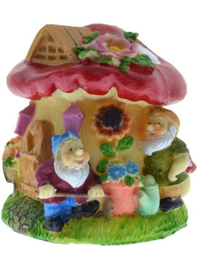 Handsomegift Seven Dwarfs Mushroom Figurine Multicolour 13 X 11cm - Image 1