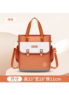 British Tutor Bag for Students Dual-Strap Art Satchel No. 2 orange