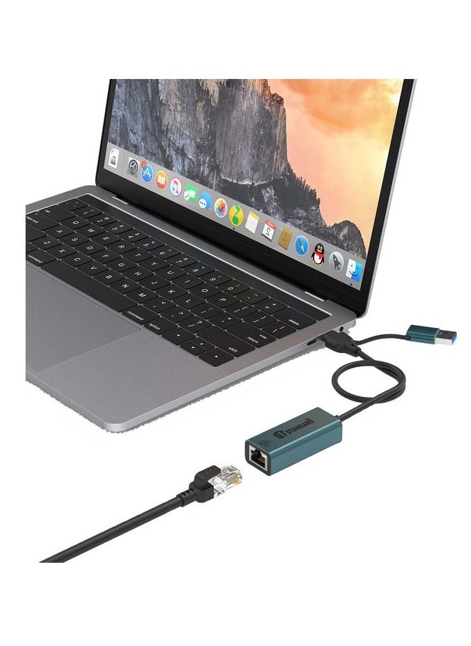 USB C + USB 3.0 TO Gigabit Ethernet with Speed 10/100/1000 Mbps Compatible with Mac OS, iOS, Windows systems