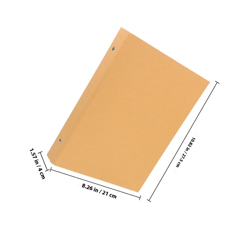 Kraft Paper Binder Refillable Notebook Cover Loose-leaf Notebook Shell Students Binder Shell Binder Cover Binder Notebook Binder Cover Kraft Paper Binder Reusable Notebook Shell - Image 2