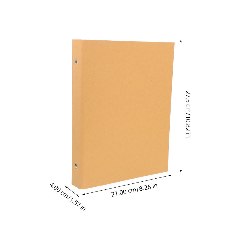Kraft Paper Binder Refillable Notebook Cover Loose-leaf Notebook Shell Students Binder Shell Binder Cover Binder Notebook Binder Cover Kraft Paper Binder Reusable Notebook Shell - Image 3