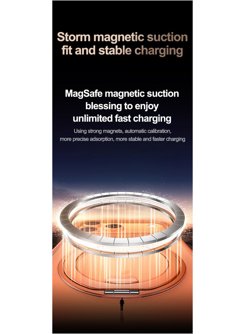 Rock Pow Case for iPhone 17 PRO[360° Ring Stand] [Compatible with Magsafe] Shock Proof Drop Protection Slim Magnetic iPhone 17 PRO Phone Case for Men Women- Easy-Relax Series - Image 4