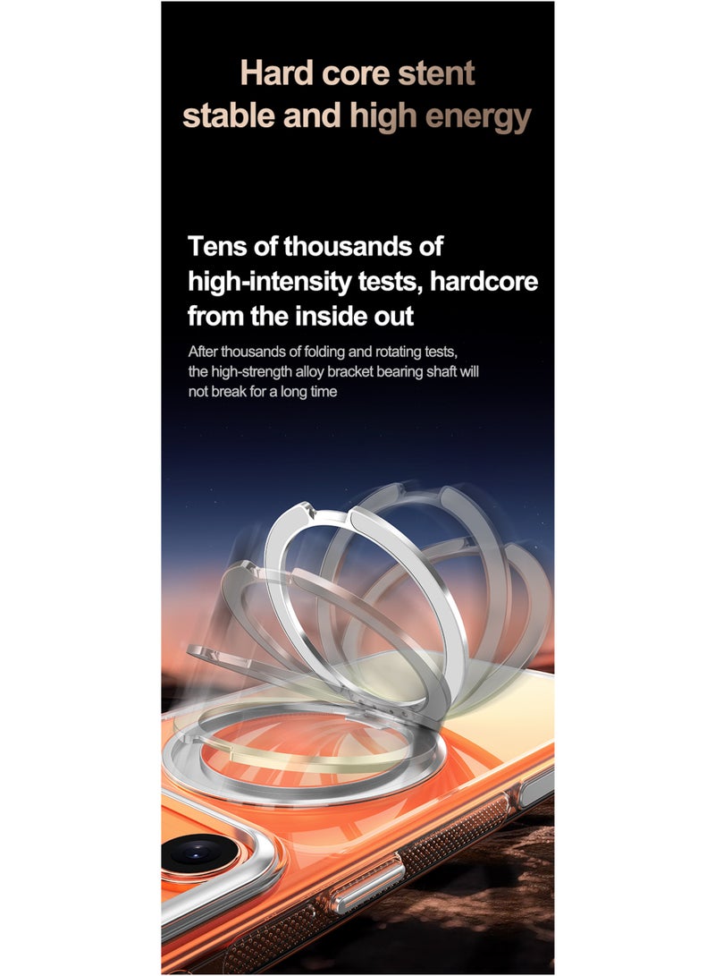 Rock Pow Case for iPhone 17 PRO[360° Ring Stand] [Compatible with Magsafe] Shock Proof Drop Protection Slim Magnetic iPhone 17 PRO Phone Case for Men Women- Easy-Relax Series - Image 2