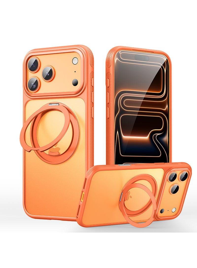 Rock Pow Case for iPhone 17 PRO[360° Ring Stand] [Compatible with Magsafe] Shock Proof Drop Protection Slim Magnetic iPhone 17 PRO Phone Case for Men Women- Easy-Relax Series - Image 1