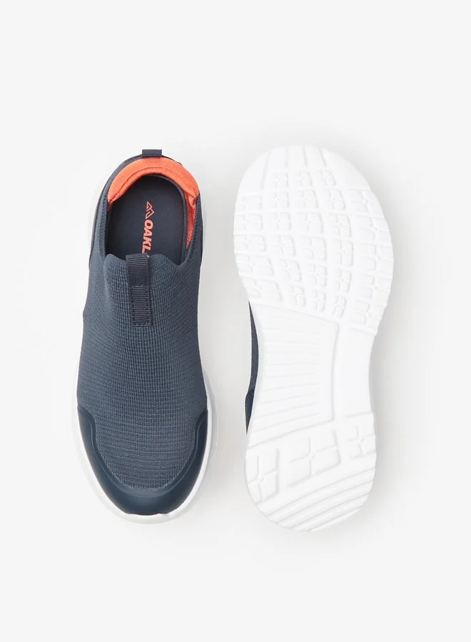 شو اكسبرس Boys Textured Slip-On Walking Shoes with Pull Tabs