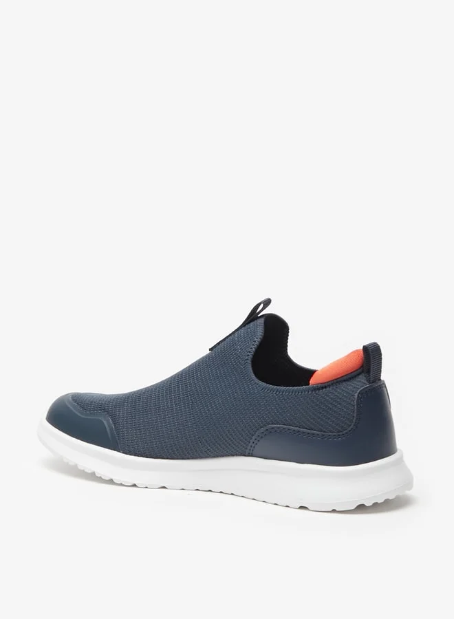 شو اكسبرس Boys Textured Slip-On Walking Shoes with Pull Tabs