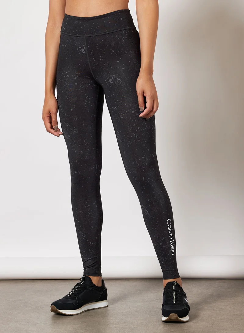 Calvin Klein Performance Splatter Print Gym Leggings