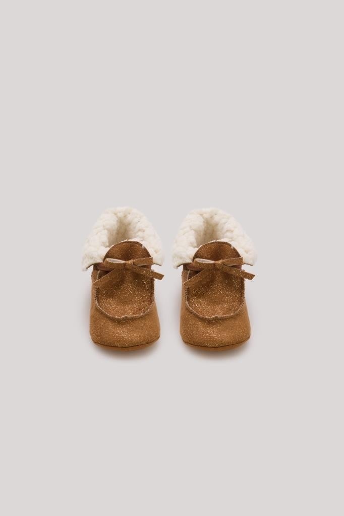 GB Baby Bg Store Baby Girl Brown Booties - Image 1