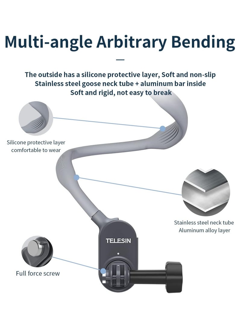 Magnetic Neck Mount for Phones, POV Selfie Hand Free Chest Shoulder Support Video Vlog Body Strap Attachment Accessories for GoPro Max Go Pro Hero 11 10 9 8 7 Insta360 One RS X2 X3 DJI Action 2 3 - Image 3