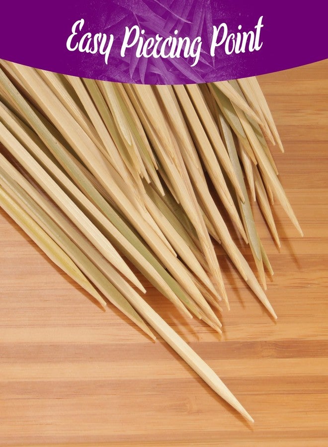 بامبو إم إن أسياخ خشبية من الخيزران من بامبو إم إن، بطول 3.9 بوصة، مناسبة للطعام والمشروبات والمقبلات - 1000 قطعة - Image 5