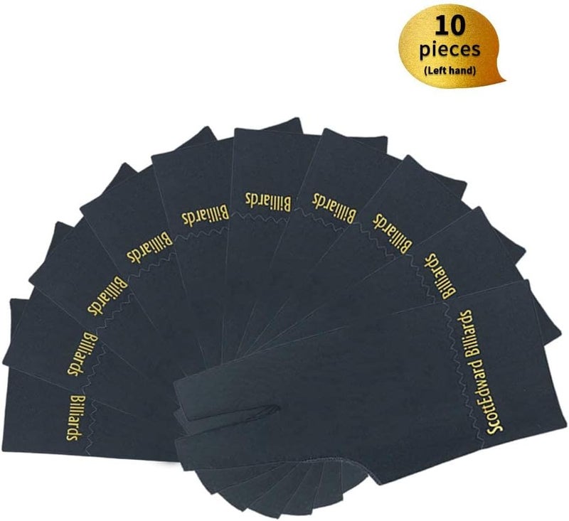 Scott Edward Billiard Gloves, Grey, 10pcs Set for Men and Women - Image 3