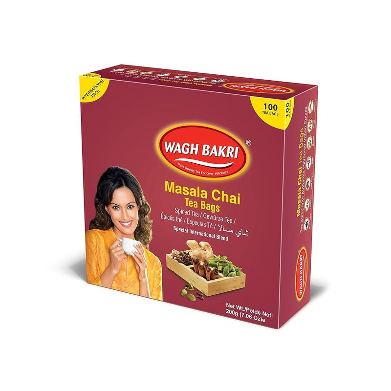 واج بكري Wagh Bakri Masala Tea Bags 100 - Image 2