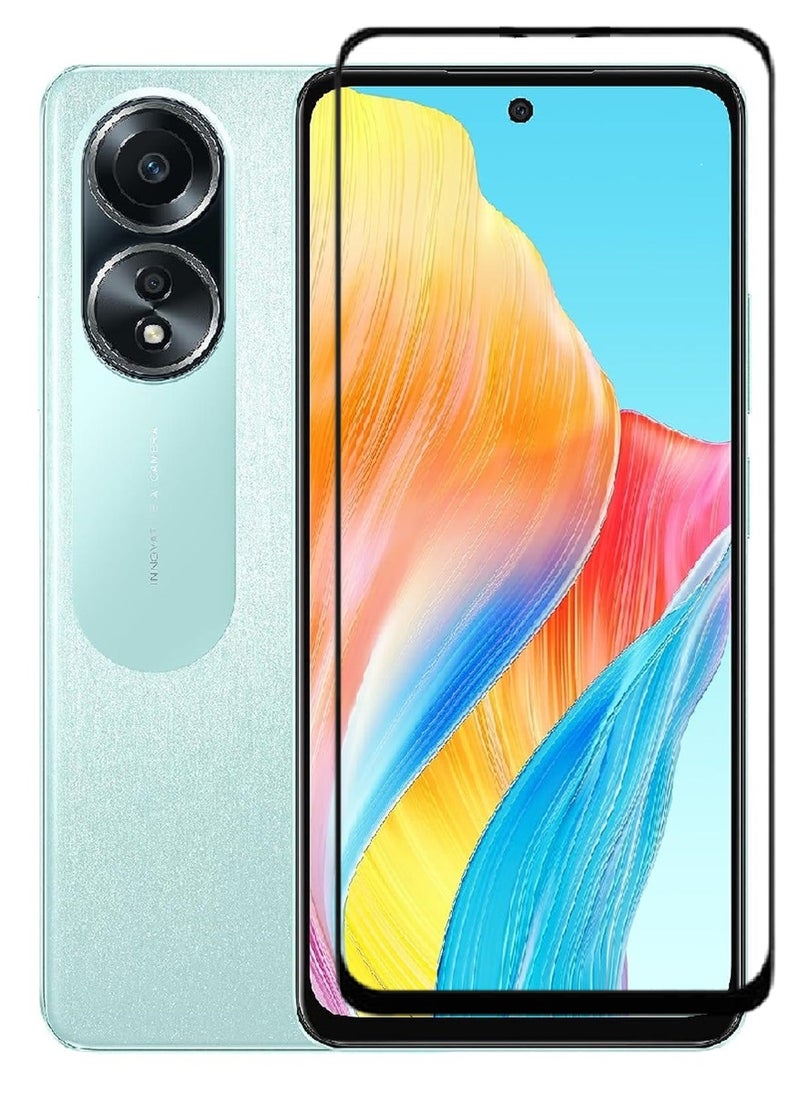 AINA Tempered Glass Screen Protector 5D Designed For Oppo A58 4G Full Glue Edge to Edge Full Screen Coverage And Bubble Free - Image 1