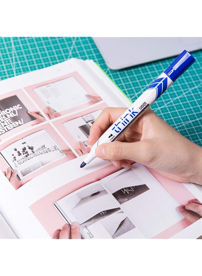 ديلي قلم تحديد قابل للمسح Eu00130، حبر منخفض الرائحة، عبوة من 12 قلم تحديد Eu00130 - Image 4