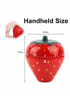 Y&D Kitchen Timer, Novelty Cute 60min 360 Degree Rotating Timers, Mechanical Ring Alarm Tools, for Time Management Cooking Learning Exercise Playing Game Timer - Strawberry  - Image 2