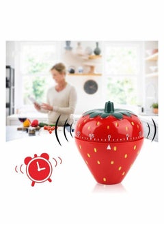 Y&D Kitchen Timer, Novelty Cute 60min 360 Degree Rotating Timers, Mechanical Ring Alarm Tools, for Time Management Cooking Learning Exercise Playing Game Timer - Strawberry  - Image 4