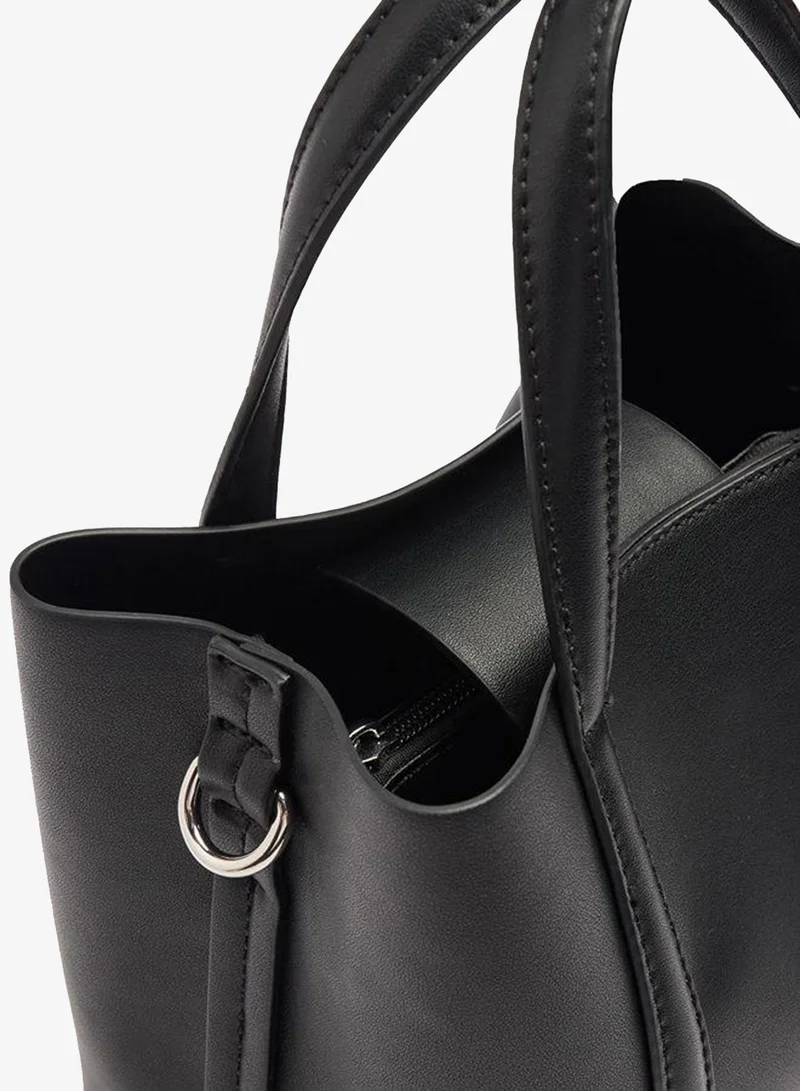 Parfois Black Tote Bag With Crossbody for Women | Best Price UAE