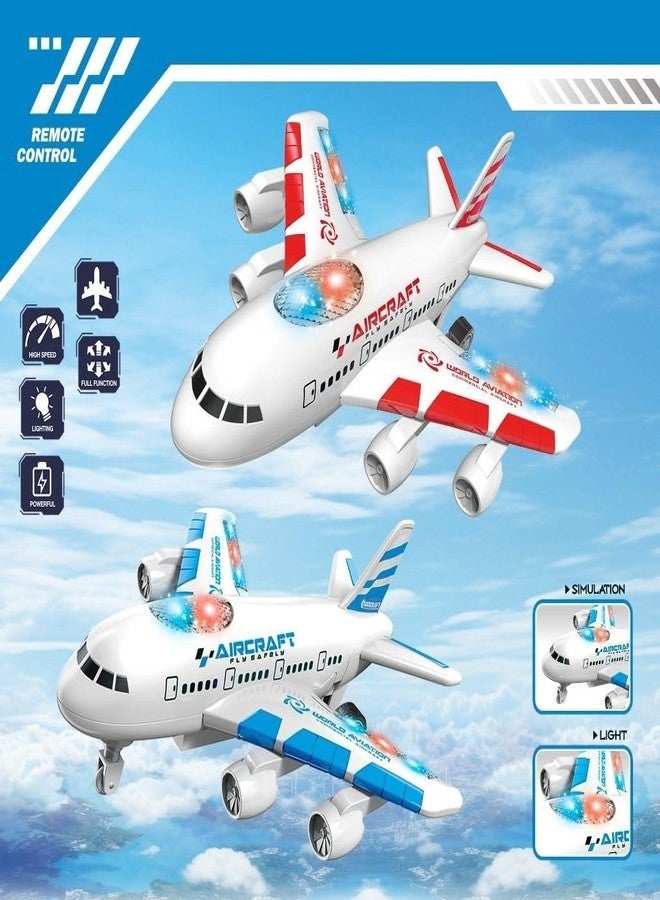 Jack Royal 4Channel Remote Aeroplane Boing RC Airbus Toy with Light Music Airplane for Kids4Channel Remote Aeroplane RC Aerobus Toy with Light Music Airplane for Kids (Red) - Image 2
