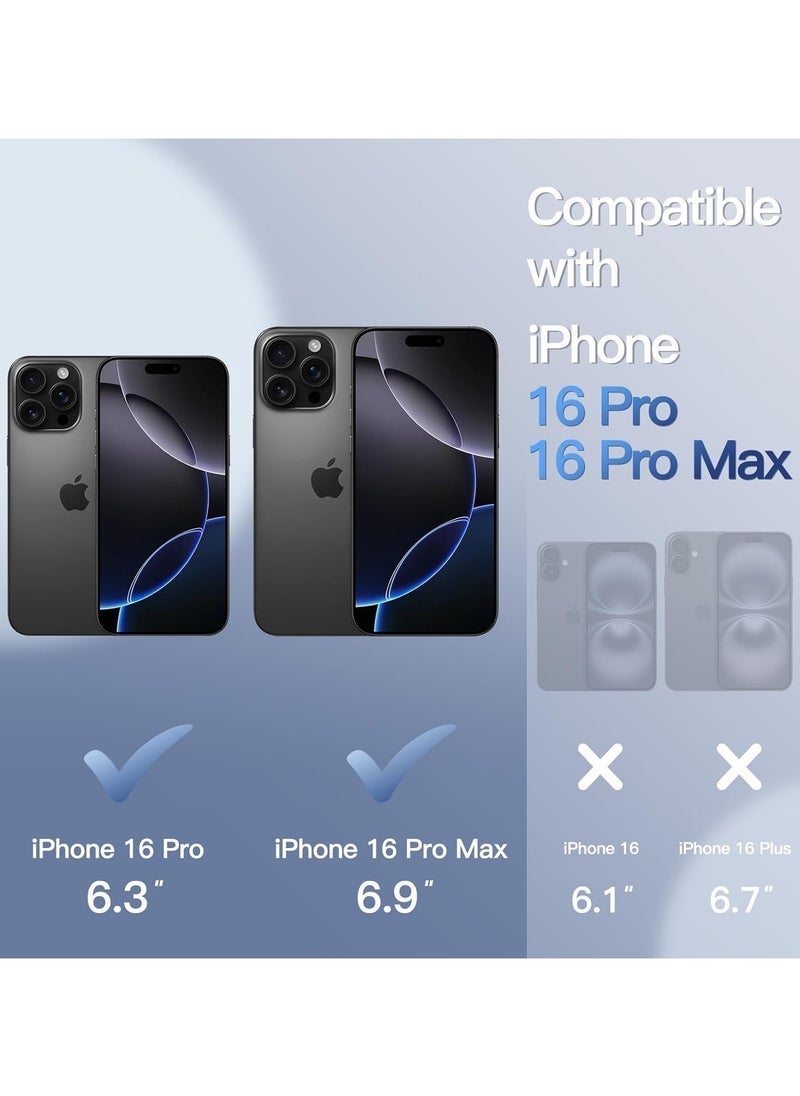 JAJEEK Camera Lens Protector for iPhone 16 Pro 6.3-Inch and iPhone 16 Pro Max 6.9-Inch, Bling Glitter Individual 9H Tempered Glass Metal Ring Cover, HD Clear, 1 Set (Black) - Image 2