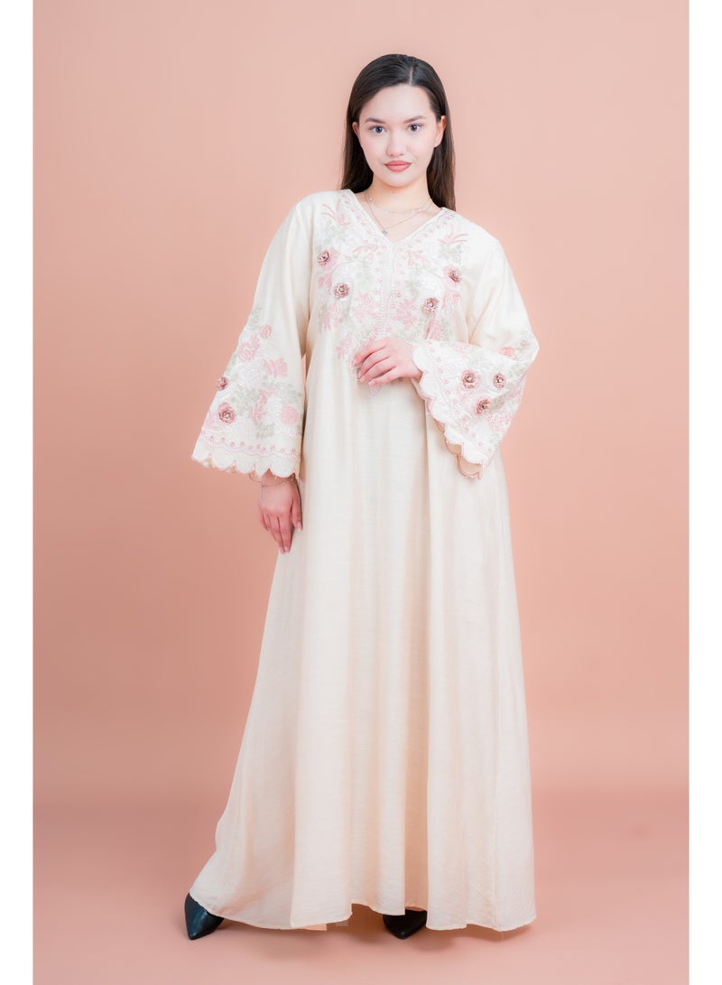 IKKXA Modern Embroidered Jalabiya - Image 1