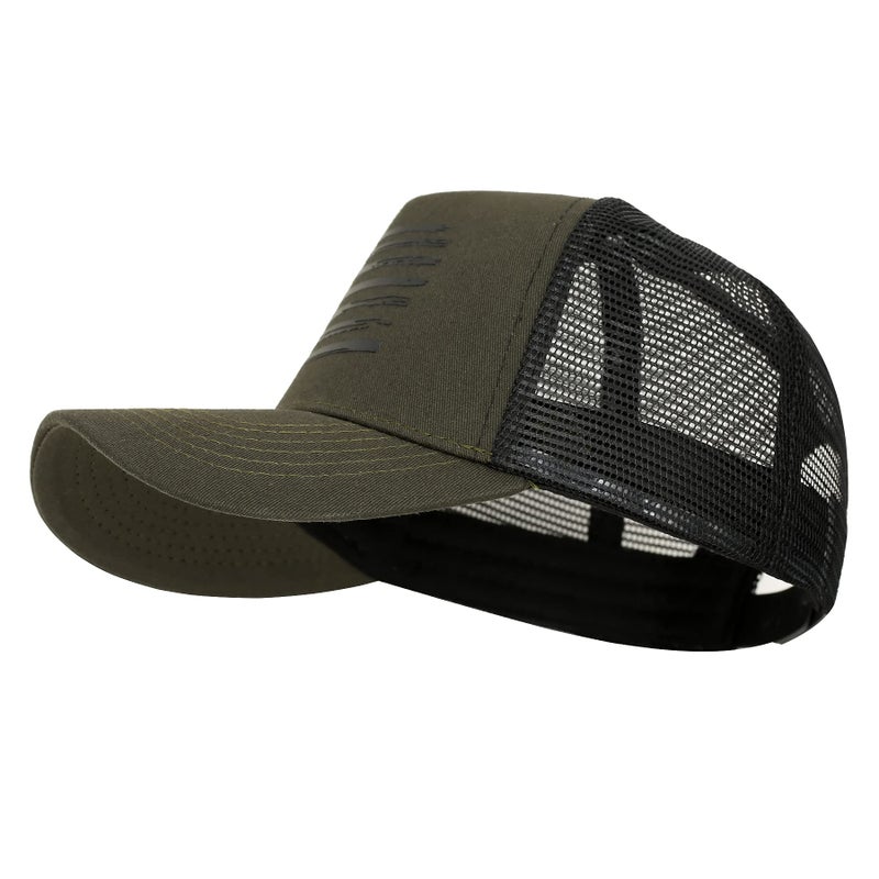 VIONLAN Baseball Cap American Flag Trucker Hat for Men Women 3D Embossed Logo Adjustable Outdoor Mesh Snapback Hat - Image 5