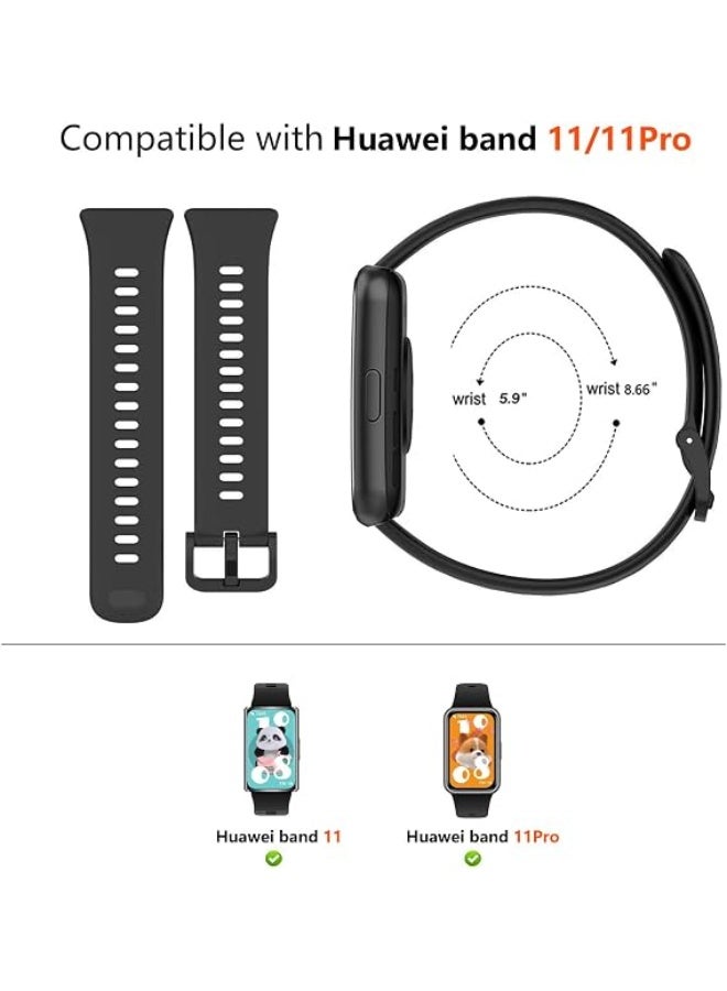 X-Tech Silicone Strap for Huawei Band 11/Band 11 Pro, Soft Silicone Sport Band, Breathable and Comfortable, Adjustable Replacement Strap for Huawei Band 11/11 Pro - White - Image 4