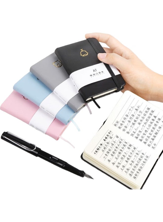 Simaa A7/100 Sheets Portable Pocket Notebook, Creative Small Mini Student Notebook, Journal, Diary, Vocabulary Notebook, Planner, 4-Pack, Jsba7-7 - Image 1