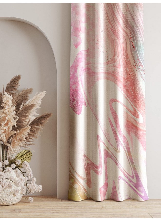 Lush Decor Lush Décor Polyester Floral Grommet Blackout Door Curtain, 7 Feet, Brick Pink, Pack of 2  - Image 2