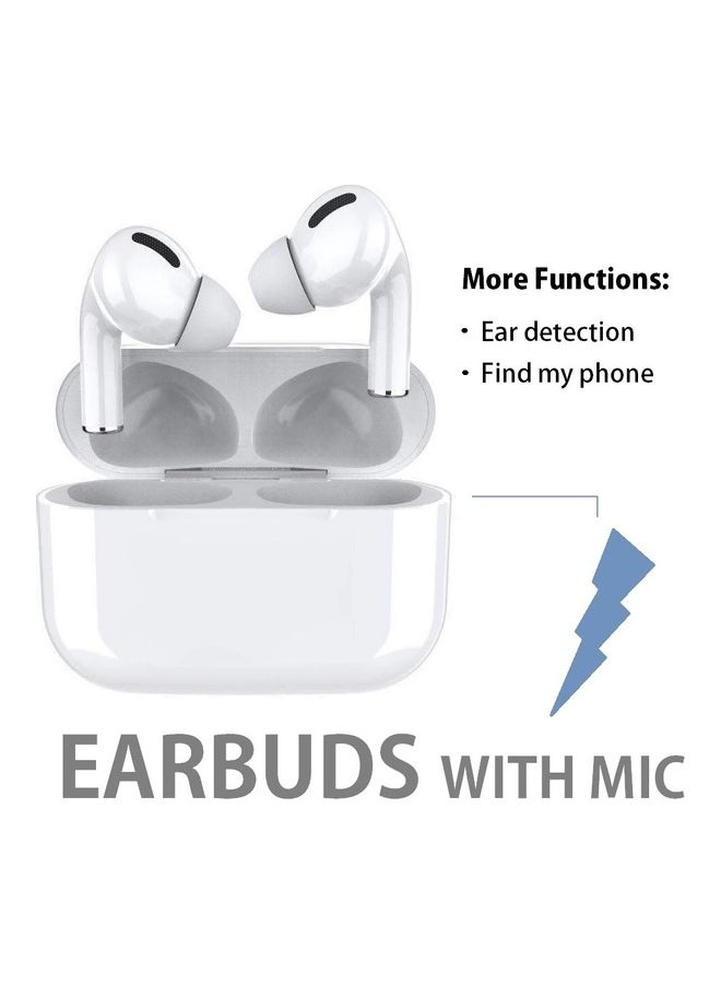 TWS In-Ear Earphones With Charging Case White - Image 2