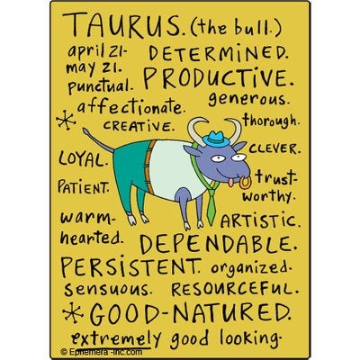 Ephemera, Inc Taurus nice Clayboys - RECTANGLE MAGNET - Image 1