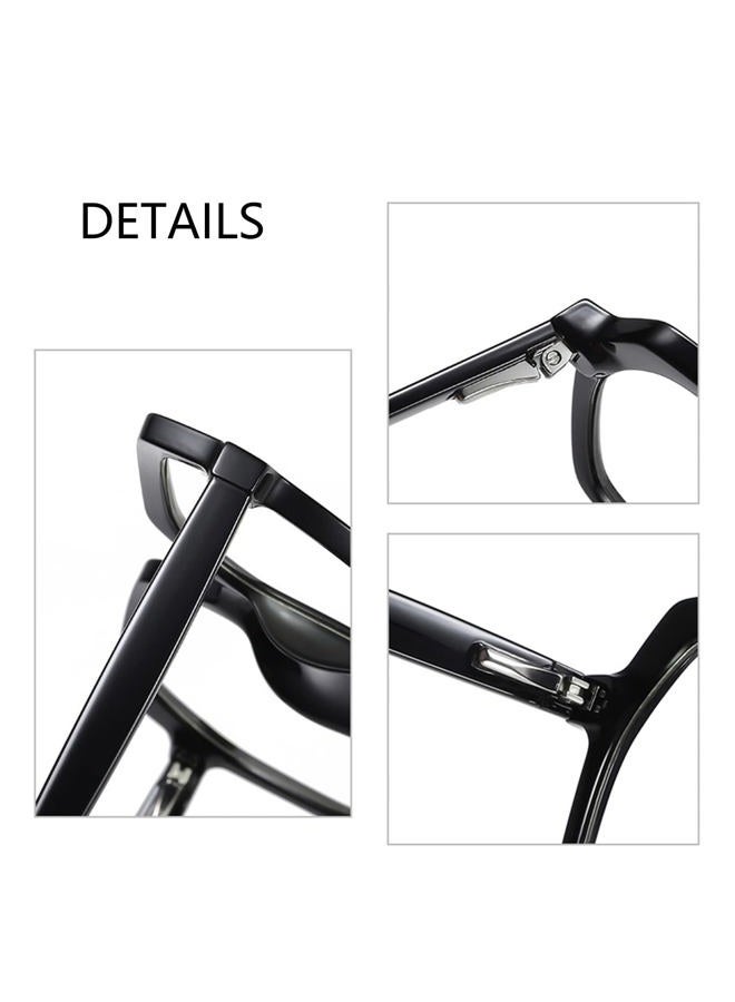 CHAUOO Blue Light Blocking Gl for Women Men Retro Oversized Square Eyegl Frame (Transparent) - Image 2