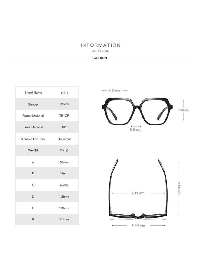 CHAUOO Blue Light Blocking Gl for Women Men Retro Oversized Square Eyegl Frame (Transparent) - Image 3