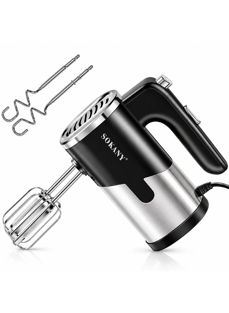 Sokany SK-6621 Turbo Hand Mixer – 800W Electric Mixer with 5 Speed Control, Turbo Function & Stainless Steel Beaters for Baking & Kitchen Mixing - Image 1
