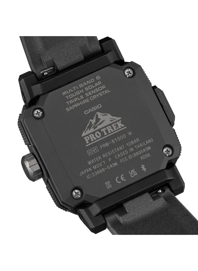 CASIO Pro Trek Watch Sapphire Crystal and Eco-Friendly Materials PRW-B1000-1D Men's Black - Image 3