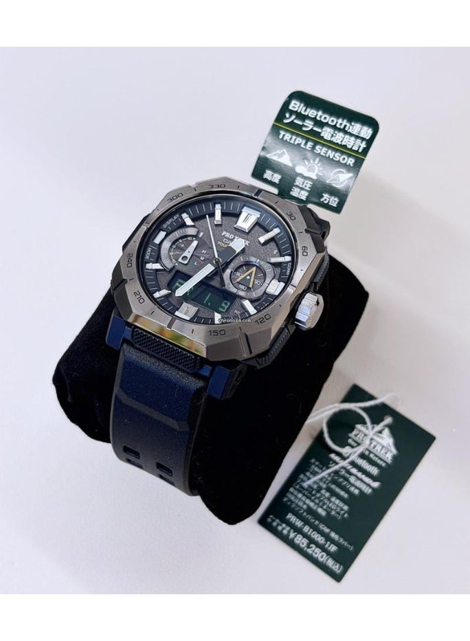 CASIO Pro Trek Watch Sapphire Crystal and Eco-Friendly Materials PRW-B1000-1D Men's Black - Image 4