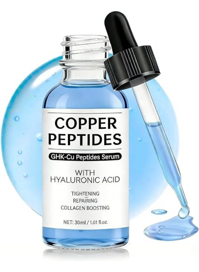 YOOJ® GHK‑Cu Copper Peptide Face Serum, Anti‑Aging Hydrating Repair Serum, Skin Barrier Repair & Lightweight Moisturizer for Daily Skincare, 30ml