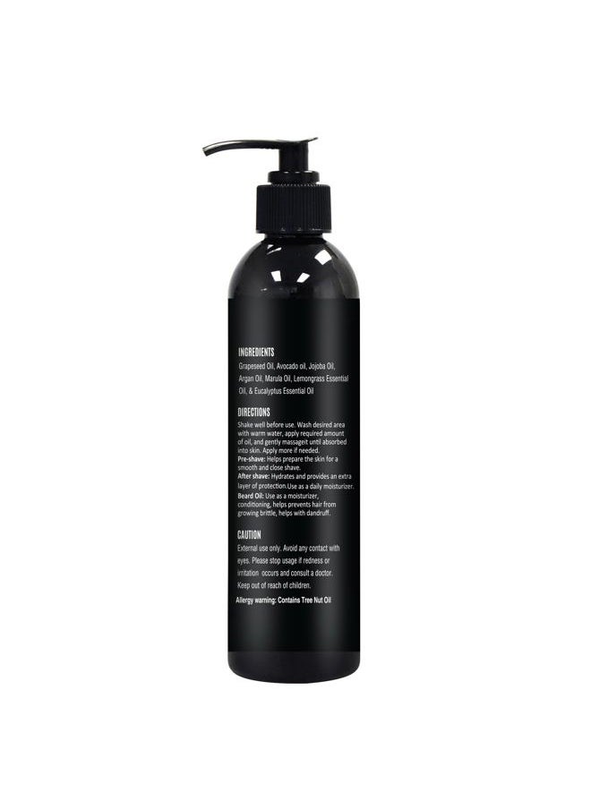 The Henna Guys 8 fl. Oz, Lemongrass & Eucalyptus Pre Shave Oil for Men, Premium Pre Shave Oil, Excellent Shaving oil for Men, Prepares for a burns free Shave, Works with Straight or Safety Razor  - Image 3