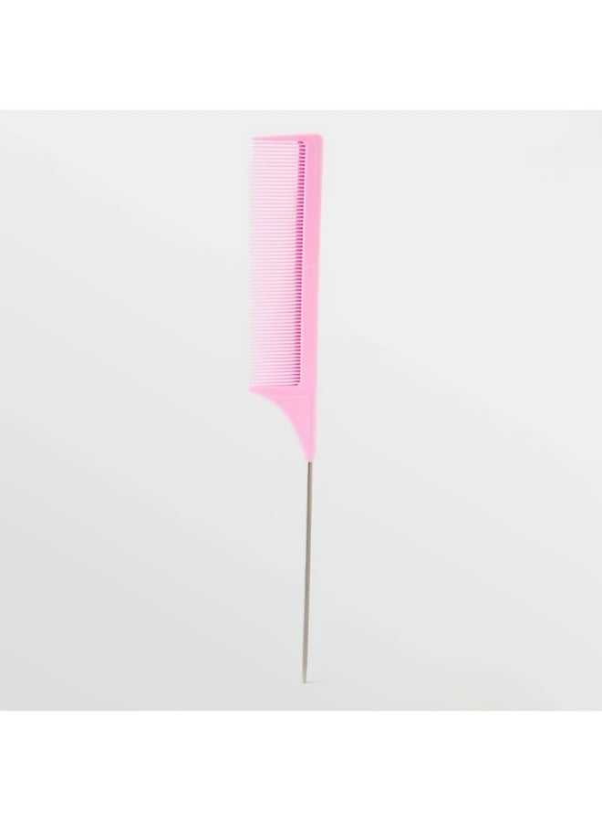 Pink Fine-Tooth Tail Comb with Stainless Steel Handle, 22.5cm - Image 5