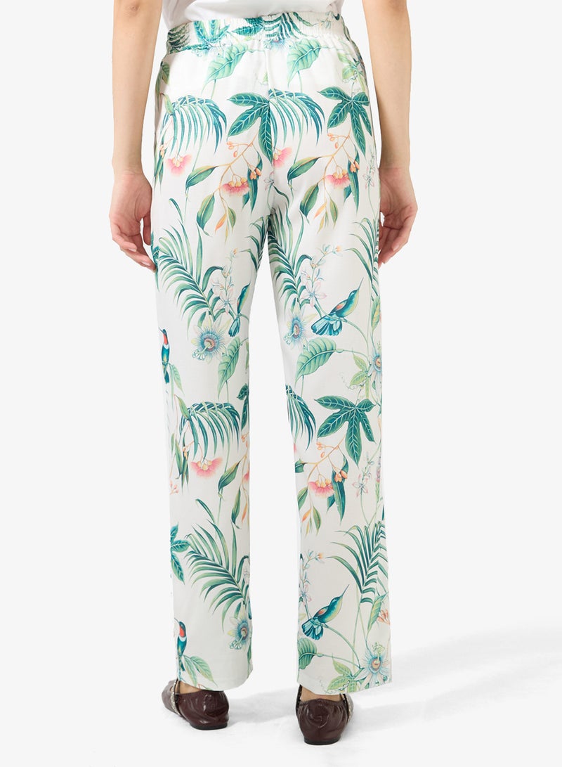 جينجر بنطلون مريح بطبعة زهور - Image 3