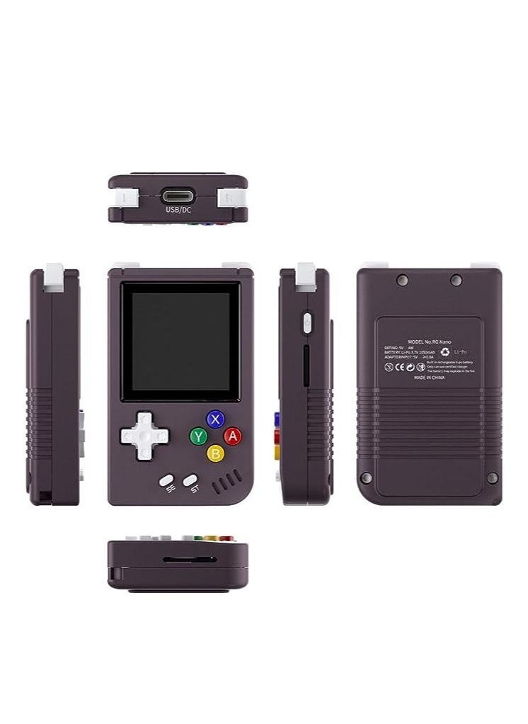 Generic - Mini Retro Handheld Game Console, Linux System 1.54" IPS Screen, 64G TF Card Built-in 5405 Classic Games, 1050mAh Battery, Hi-fi Speaker, Aluminum Alloy Portable Game Player (Purple) - Image 1