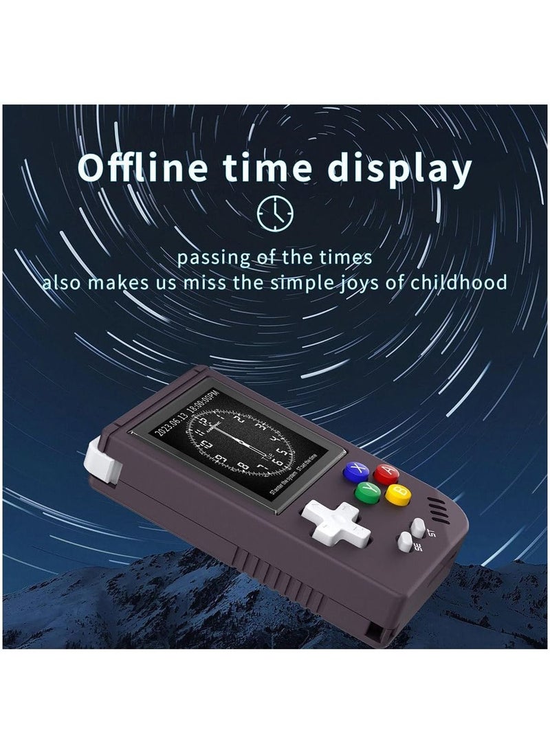 Generic - Mini Retro Handheld Game Console, Linux System 1.54" IPS Screen, 64G TF Card Built-in 5405 Classic Games, 1050mAh Battery, Hi-fi Speaker, Aluminum Alloy Portable Game Player (Purple) - Image 1