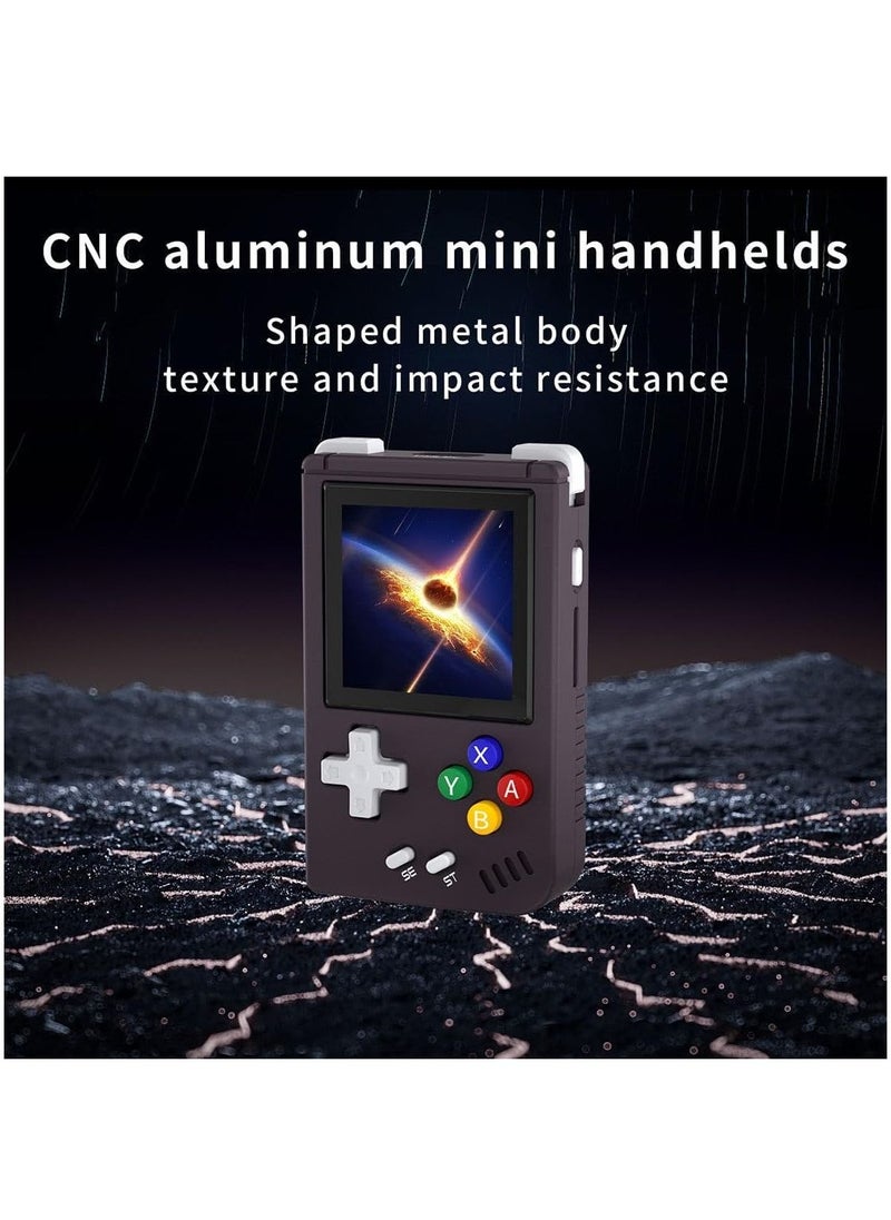 Generic - Mini Retro Handheld Game Console, Linux System 1.54" IPS Screen, 64G TF Card Built-in 5405 Classic Games, 1050mAh Battery, Hi-fi Speaker, Aluminum Alloy Portable Game Player (Purple) - Image 1