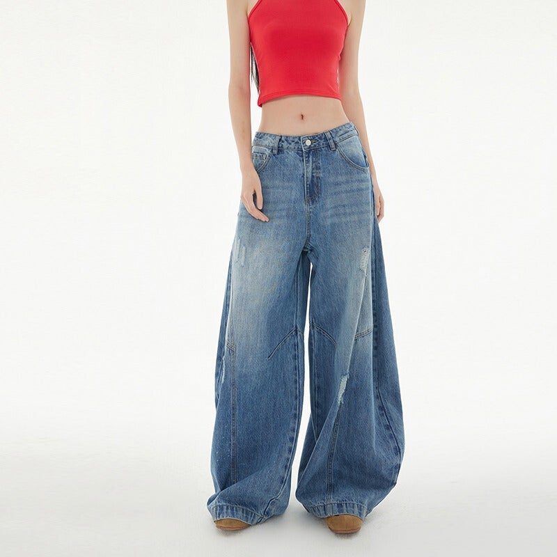 Unisex Casual Daily Denim Jeans - Image 2