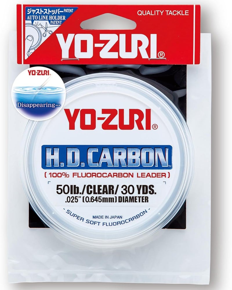 DUEL Yo-Zuri H.D. Carbon 50lb Fluorocarbon Leader Line - 30 Yards - Image 1