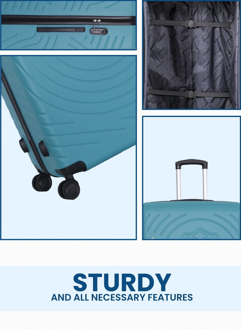 ستار لايف مجموعة حقائب سفر بعجلات من الجانب الصلب ABS مكونة من 3 قطع بعجلات دوارة مع قفل أرقام - Image 4