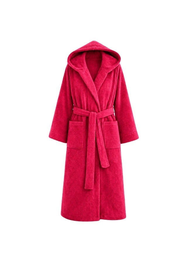 TM HOME Luxury Hotel Bathrobe Hoddie – 100% Natural Cotton with Premium Plush Texture  – Ultra-Soft, Absorbent & Elegant Unisex Design - Image 1