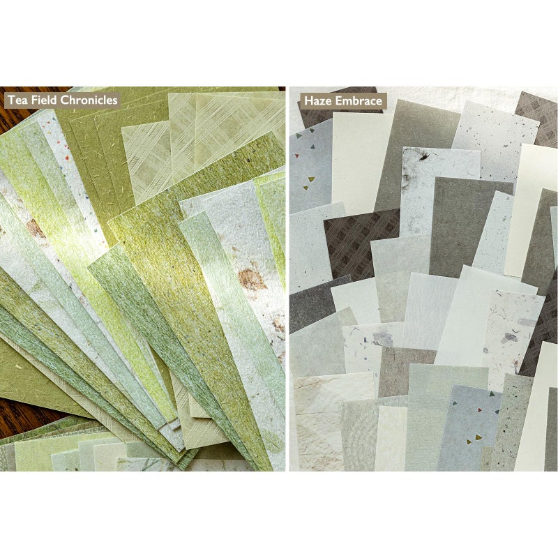 K Kattone 300 Pcs Scrapbook Paper Kit - 6 Pack Textured&Printed Decoupage Paper Assorted Set Colorful Special Mixed For Scrapbooking Supplies Junk Journaling Bullet Cards Making Craft Collage 4.13X2.44 Inch - Image 4
